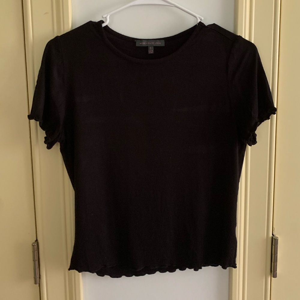 Black Ruffle Shirt